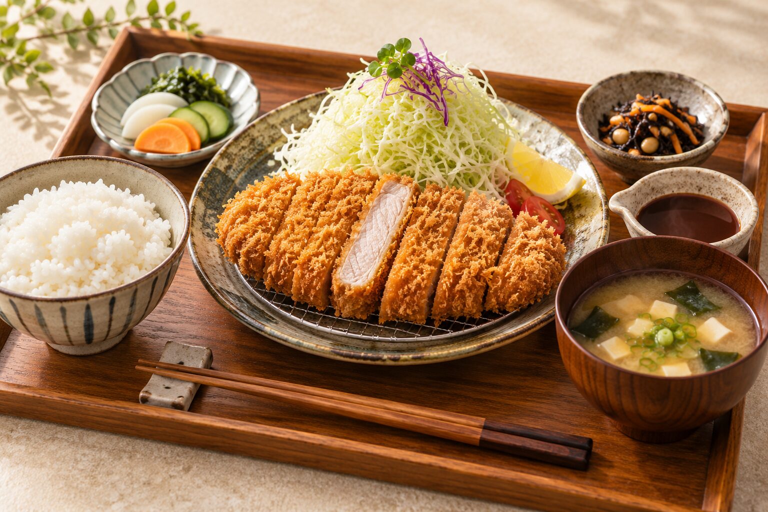 おすすめランチの盛り付けを表現したAI生成イメージ
